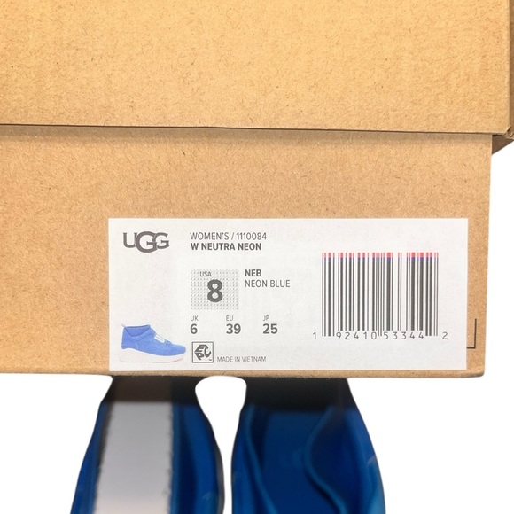 NWT UGG Neutra Neon Blue Slip-On Sneakers Women’s US Size 8 - Picture 13 of 13